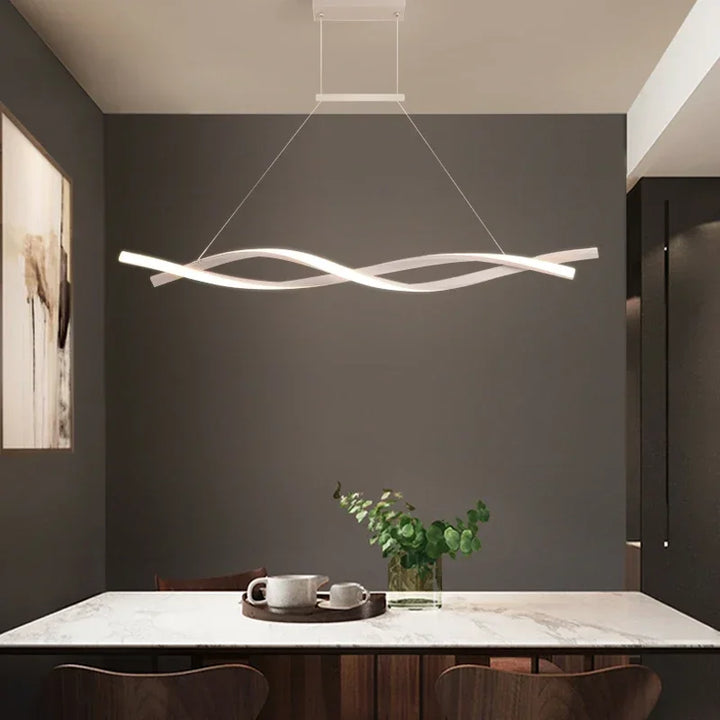 Modern Pendant Light Lamp for Office/Kitchen/Dining Room Lights Wave Lighting LED Kitchen Island Pendant Lights Bedroom