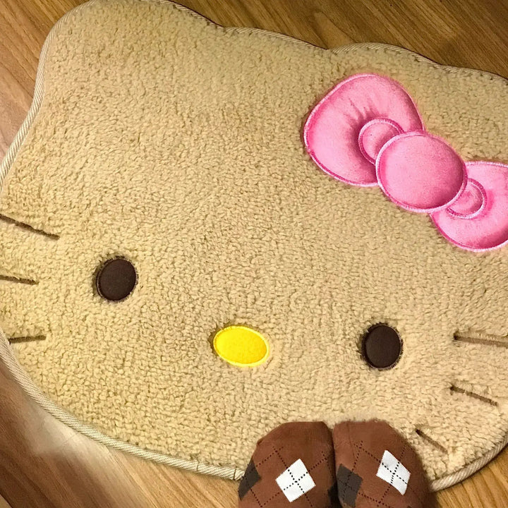 Kawaii Creative Hello Kitty Carpet Cartoon Anime Bedroom Plush Rug Children Girls Living Room Cute Floor Mat Doormat Decoration