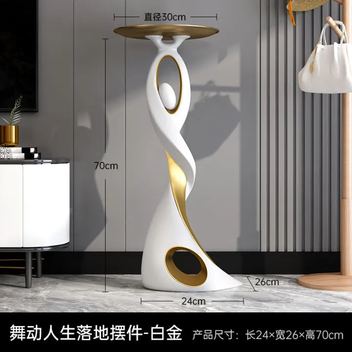 Creative Designer Furniture Home Decor Art Abstract Sofa Side Table Light Luxury Living Room Porch Decor Corner Table Storage