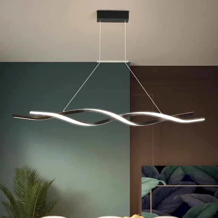 Modern Pendant Light Lamp for Office/Kitchen/Dining Room Lights Wave Lighting LED Kitchen Island Pendant Lights Bedroom