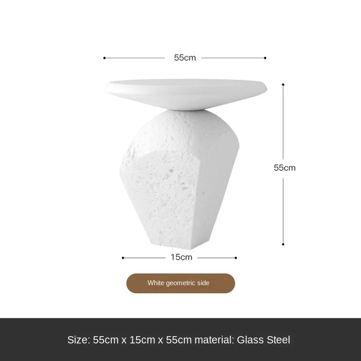 Modern Furniture,Creative Imitation Stone Coffee Table,Living Room Resin Side Table,Minimalist Style Light Luxury Furniture