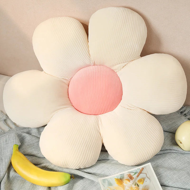 Sunflower Plush Cushion Creative Cute Flower Stuffed Pillow Sofa Floral Decorative Pillow Office Chair Back Sleep Cushion Decor