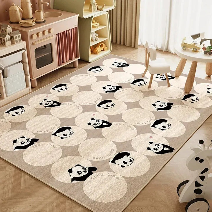 Cute Large Area Living Room Carpets Cartoon Bedroom Bedside Carpet Animal Pattern Home Decoration Rug Plush Balcony Rugs Tapete