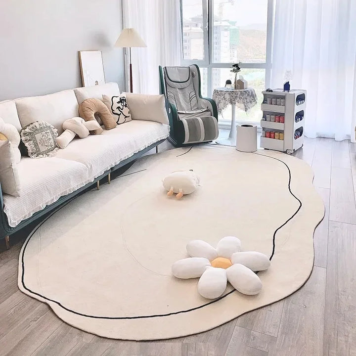 Nordic Living Room Carpet Irregular Home Bedroom Room Bedside Rugs Thick Simple Cloakroom Leisure Area Plush Mats AlFOMBRA 양탄자