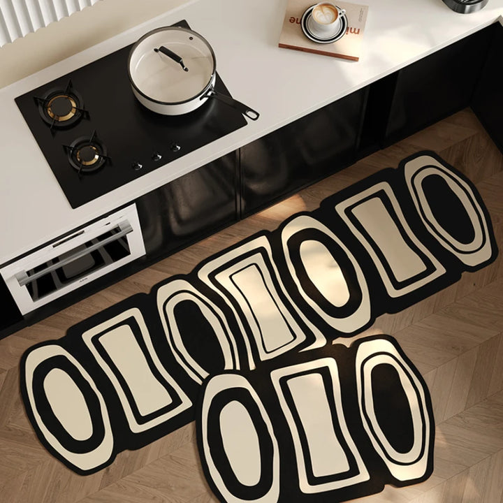 Modern Minimalism Kitchen Floor Mat Oil-proof Scrubable Pvc Waterproof Carpet Easy Clean Balcony Home Leather Rug Ковер Tapis 러그