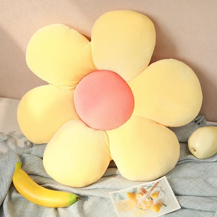 Sunflower Plush Cushion Creative Cute Flower Stuffed Pillow Sofa Floral Decorative Pillow Office Chair Back Sleep Cushion Decor