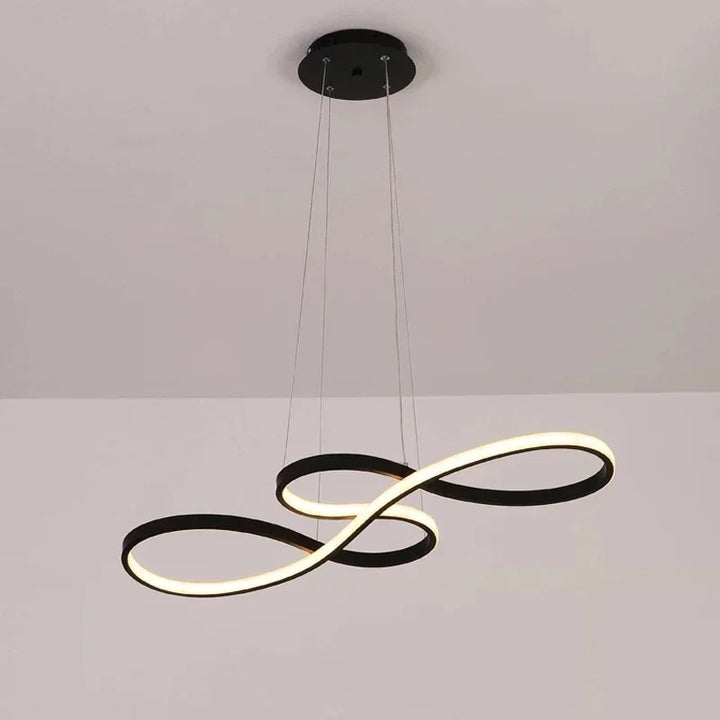 Nordic LED Pendant Light Fixtures dining room Living Room Kitchen black Music shape hanging Lamp home decor indoor lighting 220