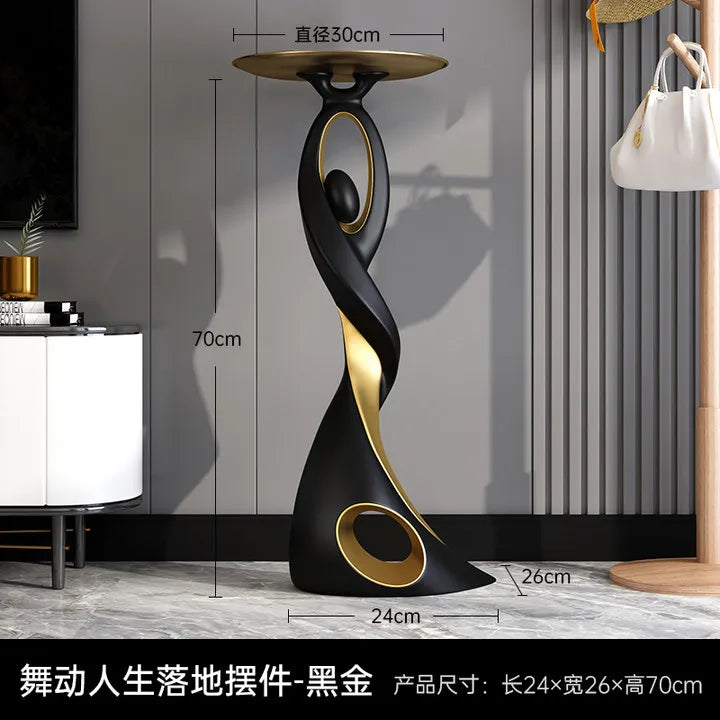 Creative Designer Furniture Home Decor Art Abstract Sofa Side Table Light Luxury Living Room Porch Decor Corner Table Storage