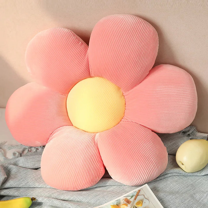 Sunflower Plush Cushion Creative Cute Flower Stuffed Pillow Sofa Floral Decorative Pillow Office Chair Back Sleep Cushion Decor