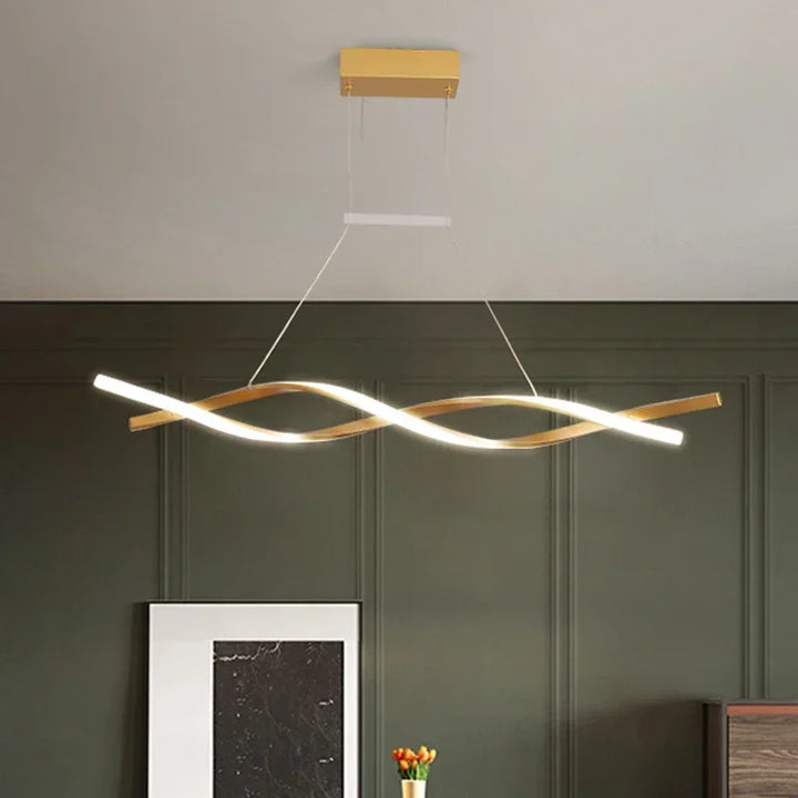 Modern Pendant Light Lamp for Office/Kitchen/Dining Room Lights Wave Lighting LED Kitchen Island Pendant Lights Bedroom