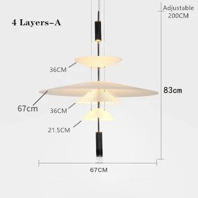 Modern Personality LED Hanging Lamp Flying Saucer Home Decor Denmark Designer Dining Table Bar Living Room UFO Pendant Lights