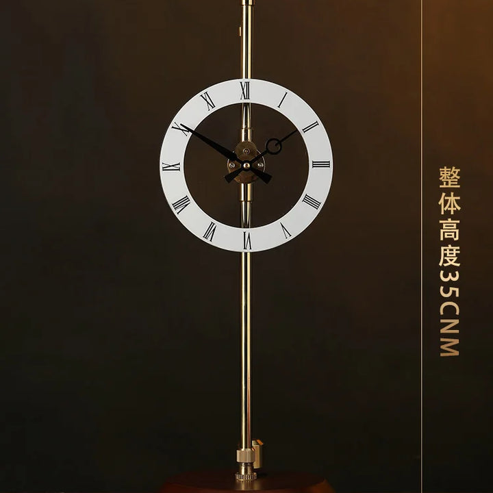 Desktop Aerodynamic Clock, Invisible Home Decor, Desk Pendulum Clock, Solid Wood, Silent Clock, Decoration Clock